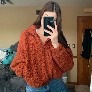 NWT Crop Sherpa Jacket